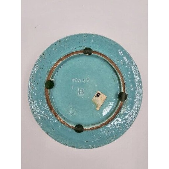 Vintage Mid-Century Bitossi For Rosenthal-Netter Ceramic Blue Glazed Ashtray - Picture 4 of 11